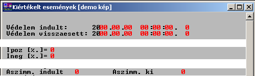 2-12. ábra Képernyőn megjelenített információ/3 2.3.1.5 A funkcióval kapcsolatos üzenetek A funkcióval kapcsolatosan egy üzenet fordulhat elő (az üzenet küldés az Uzenet tiltas=+ paraméter beállítással letiltható): Aszimm.