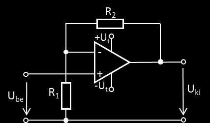 2. Méretezzen nem invertáló erősítőkapcsolást ideális műveleti erősítővel, az alábbi paraméterekkel: elvárt erősítés: 20 db, használható ellenállások: 1 kω, 2 kω, 5 kω, 10 kω, 20 kω, 50 kω, ha más