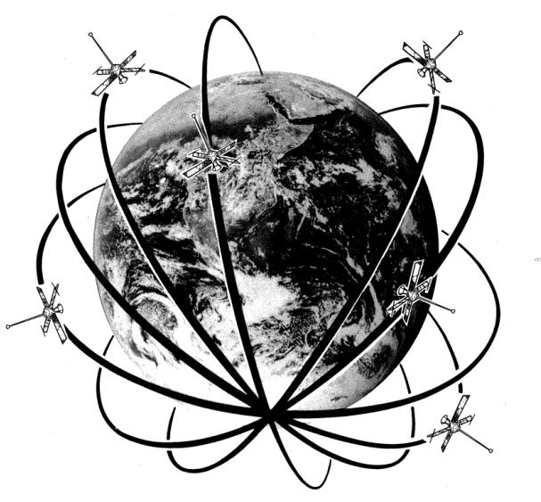 Navy Navigation Satellite System (NNSS), Transit, NAVSAT A pályák közel polárisak és kör alakúak, h=1075 km, P=107min, 1964-1996 f s =150 MHz és 400 MHz frekvenciájú jeleket és pálya adatokat