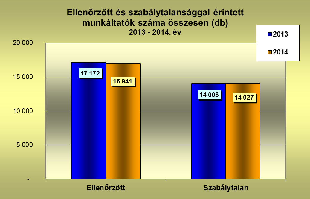 Ellenőrzési tapasztalatok (2013-2014) Ellenőrzött és