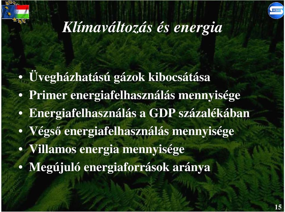 a GDP százalékában Végsı energiafelhasználás mennyisége