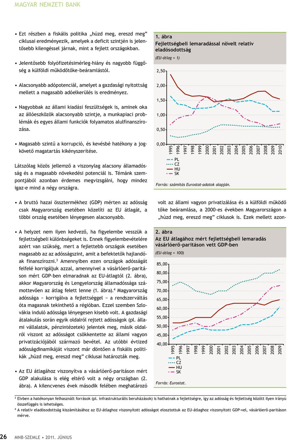ábra Fejlettségbeli lemaradással növelt relatív eladósodottság (EU-átlag = 1) 2,50 Alacsonyabb adópotenciál, amelyet a gazdasági nyitottság mellett a magasabb adóelkerülés is eredményez.
