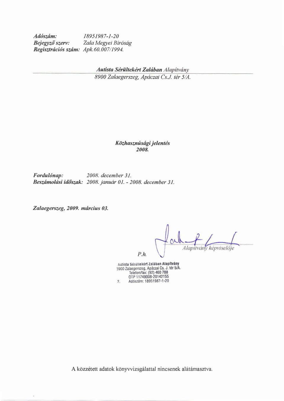 Forduldnap: Beszdmoldsi idriszak: 28. december 3L 28. januar 1. - 28. december 31. Zalaegerszeg, 29. mdrcius 3. P.h.