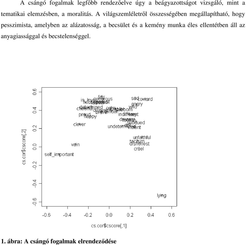 A világszemléletrıl összességében megállapítható, hogy pesszimista, amelyben az