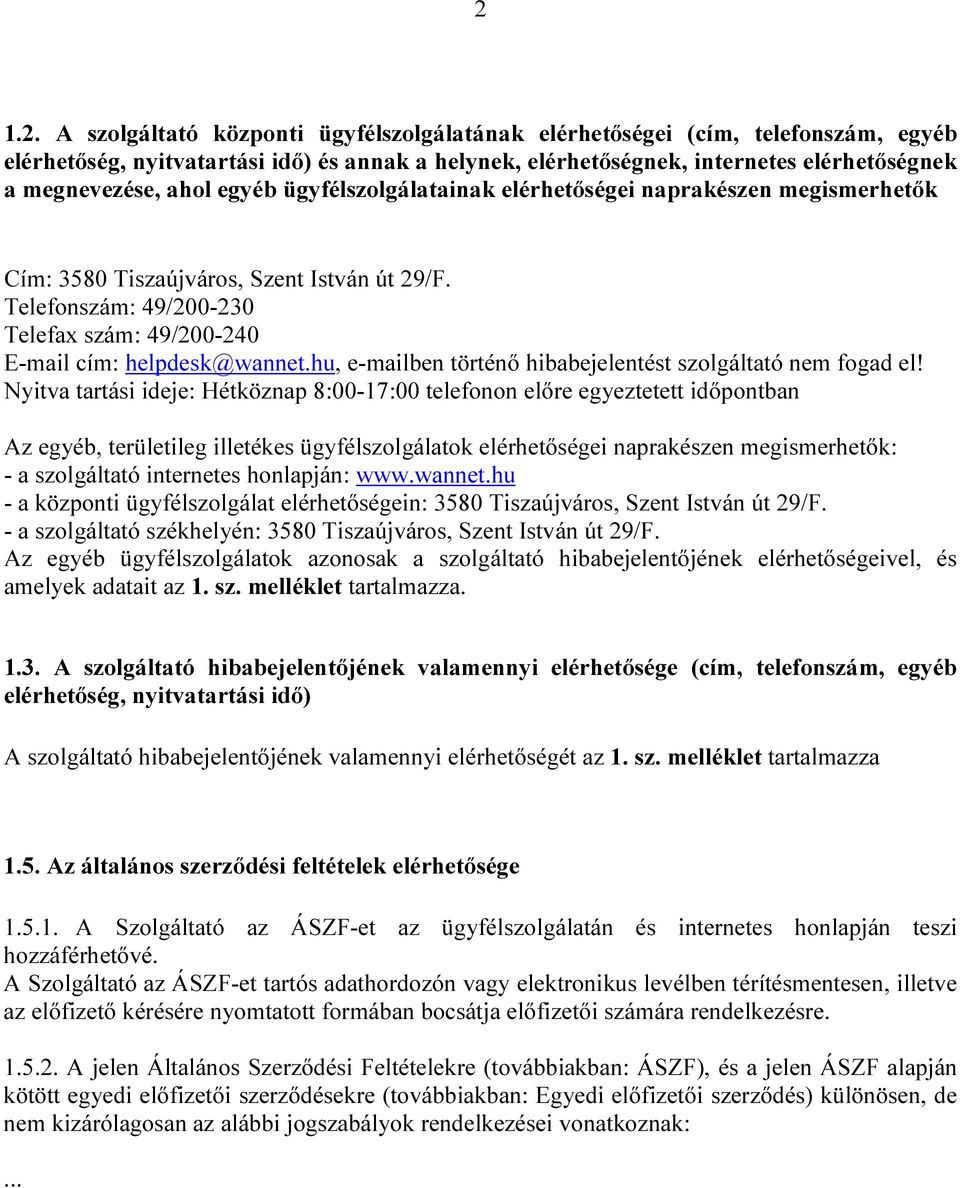 hu, e-mailben történő hibabejelentést szolgáltató nem fogad el!