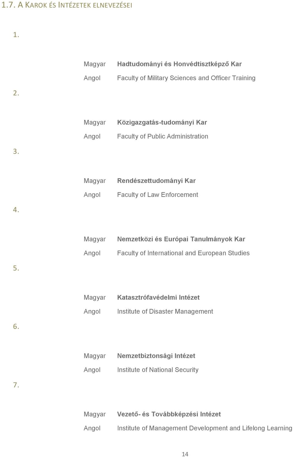 Magyar Angol Nemzetközi és Európai Tanulmányok Kar Faculty of International and European Studies 5.