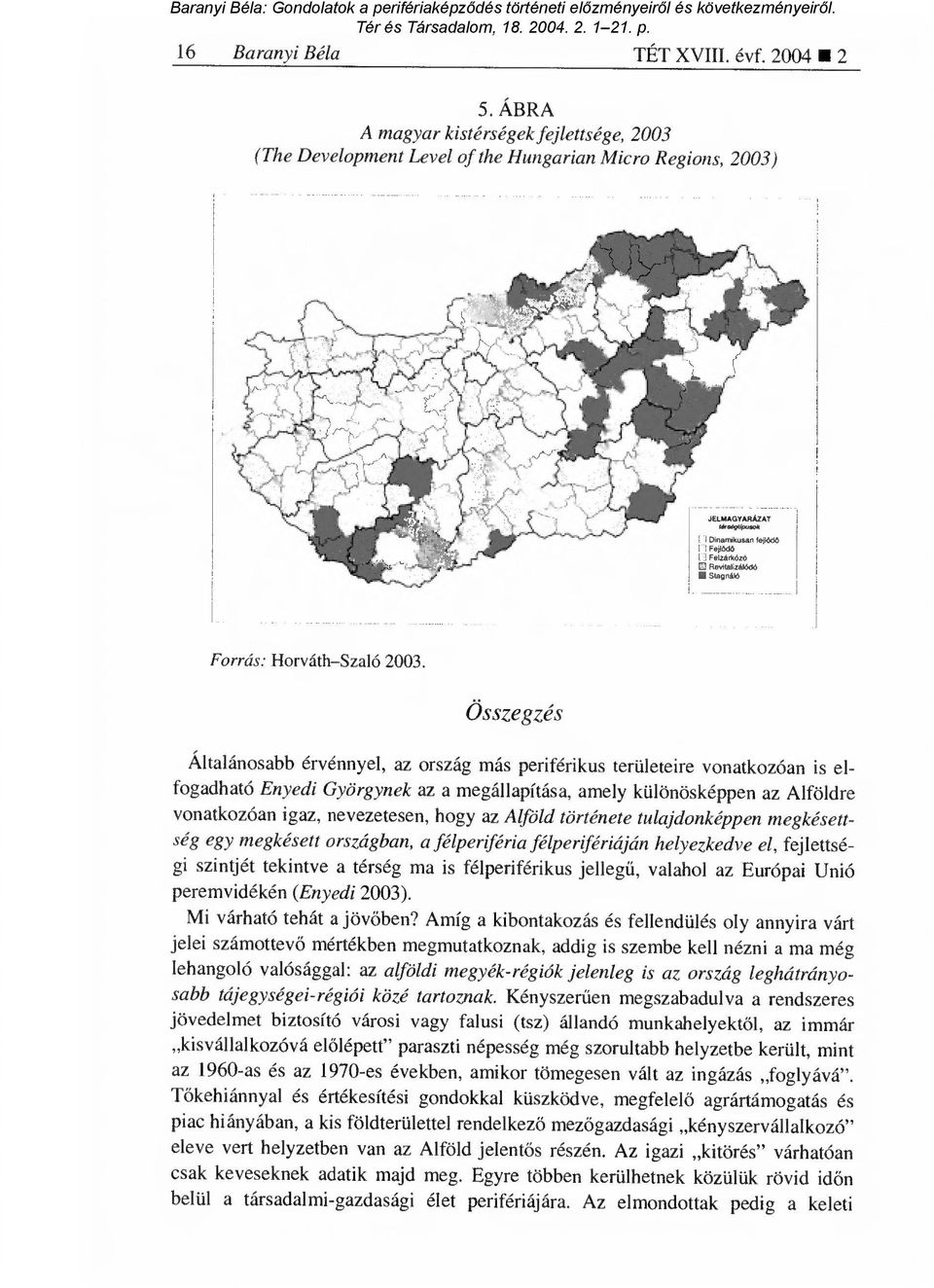Forrás: Horváth Szaló 2003.