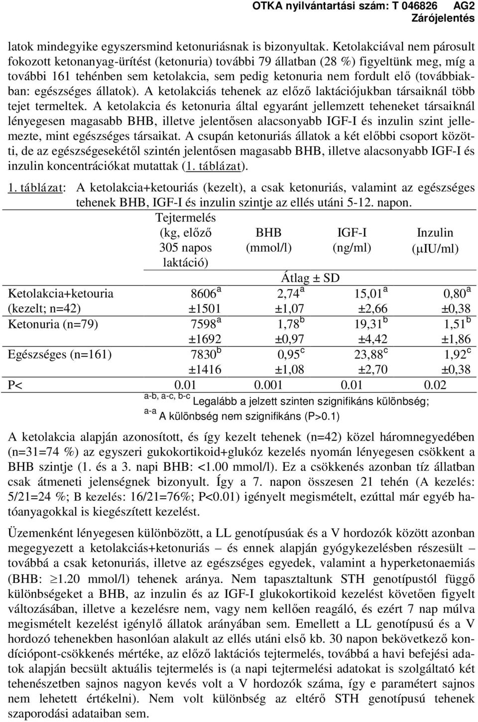 (továbbiakban: egészséges állatok). A ketolakciás tehenek az előző laktációjukban társaiknál több tejet termeltek.