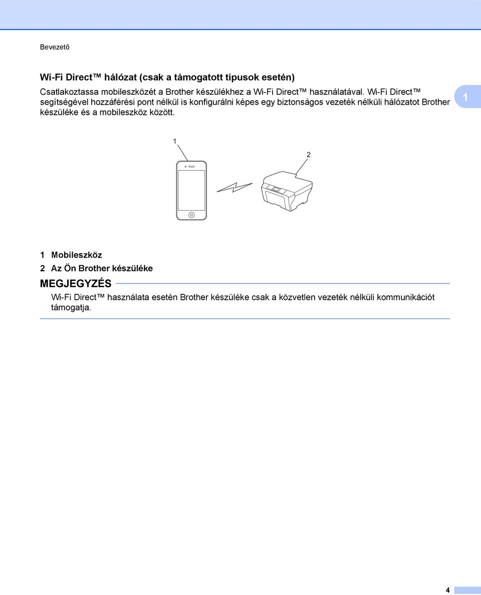 Wi-Fi Direct segítségével hozzáférési pont nélkül is konfigurálni képes egy biztonságos vezeték nélküli