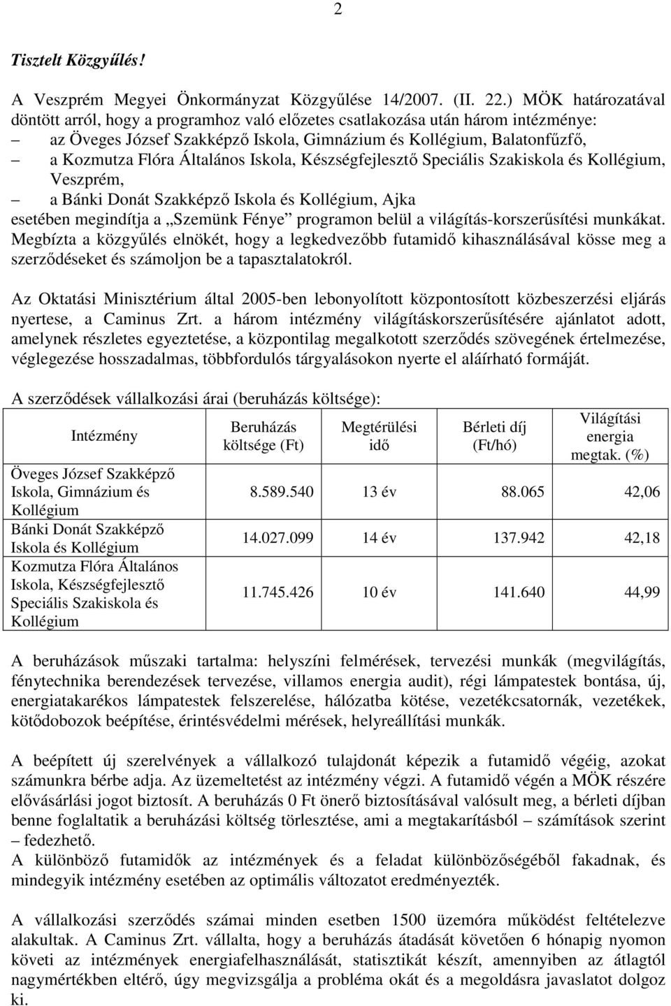 Általános Iskola, Készségfejlesztő Speciális Szakiskola és Kollégium, Veszprém, a Bánki Donát Szakképző Iskola és Kollégium, Ajka esetében megindítja a Szemünk Fénye programon belül a