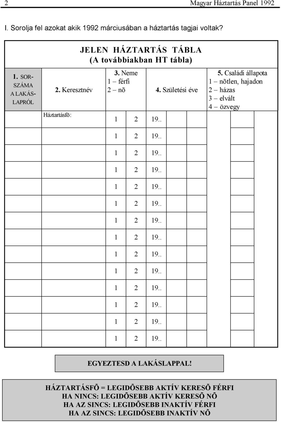 Családi állapota 1 nõtlen, hajadon 2 házas 3 elvált 4 özvegy 1 2 19.. 1 2 19.. 1 2 19.. 1 2 19.. 1 2 19.. 1 2 19.. 1 2 19.. 1 2 19.. 1 2 19.. 1 2 19.. 1 2 19.. 1 2 19.. 1 2 19.. EGYEZTESD A LAKÁSLAPPAL!