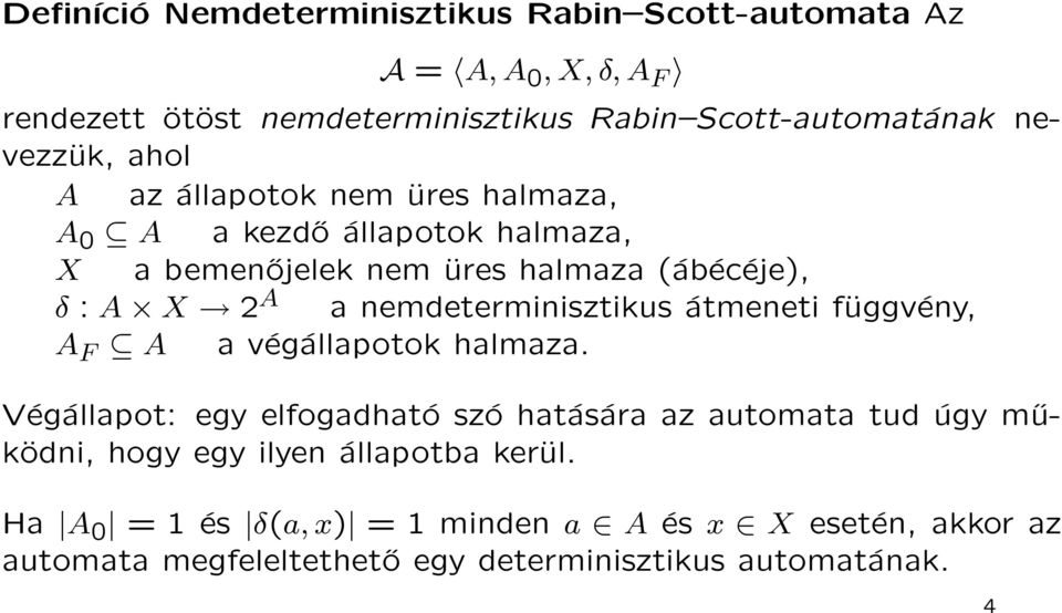 Automaták mint elfogadók (akceptorok) - PDF Free Download