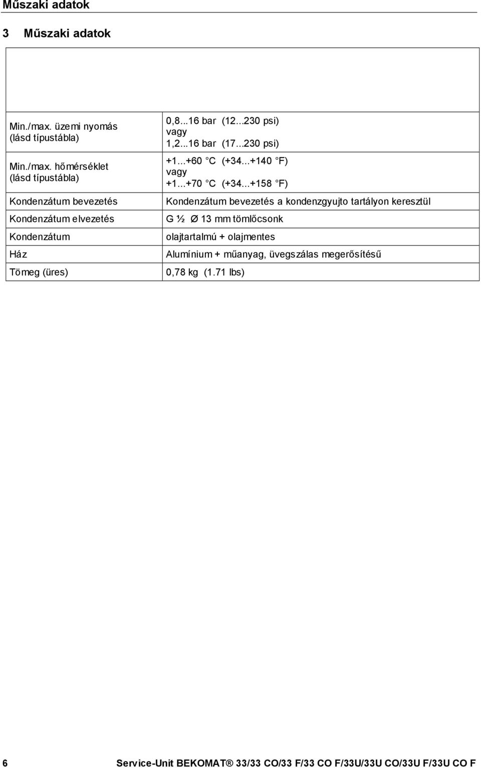 docx @ 5191 @ @ 1 Műszaki adatok Pos: 17 / Beko Technische Dok ument at ion/ Überschrif t en/ 1/ Technisc he Dat en @ 0\ mod_11843295 70967_ 5128. docx @ 6072 @ 1 @ 1 3 Műszaki adatok Min./max.
