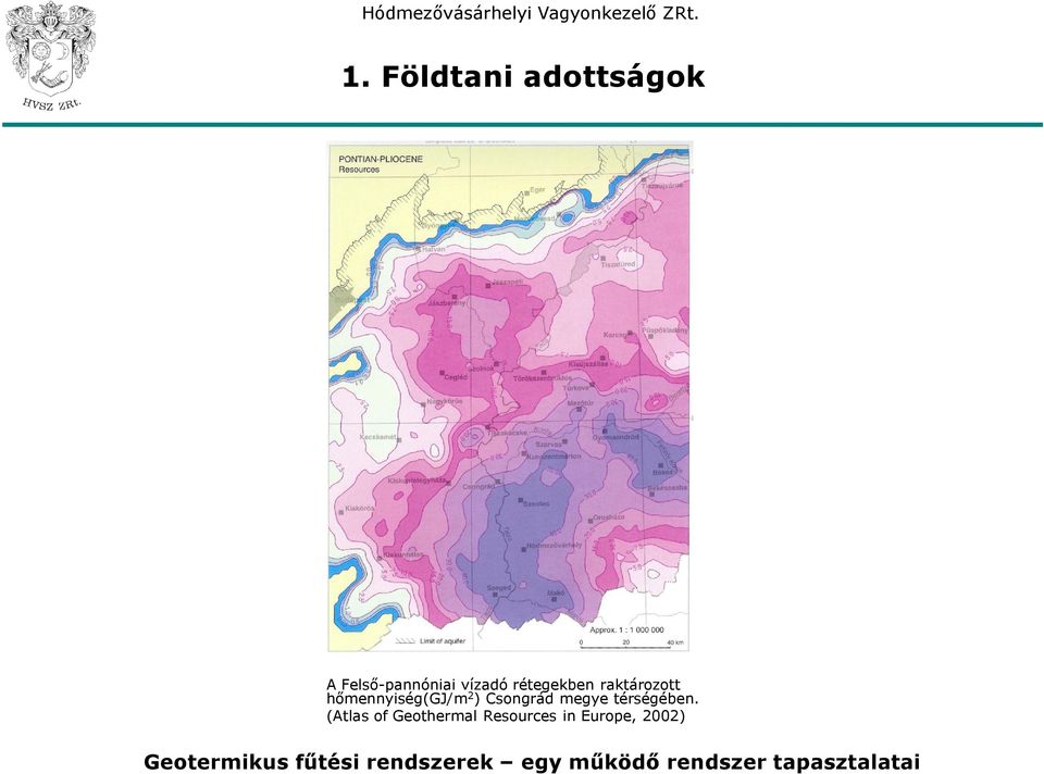 hőmennyiség(gj/m 2 ) Csongrád megye