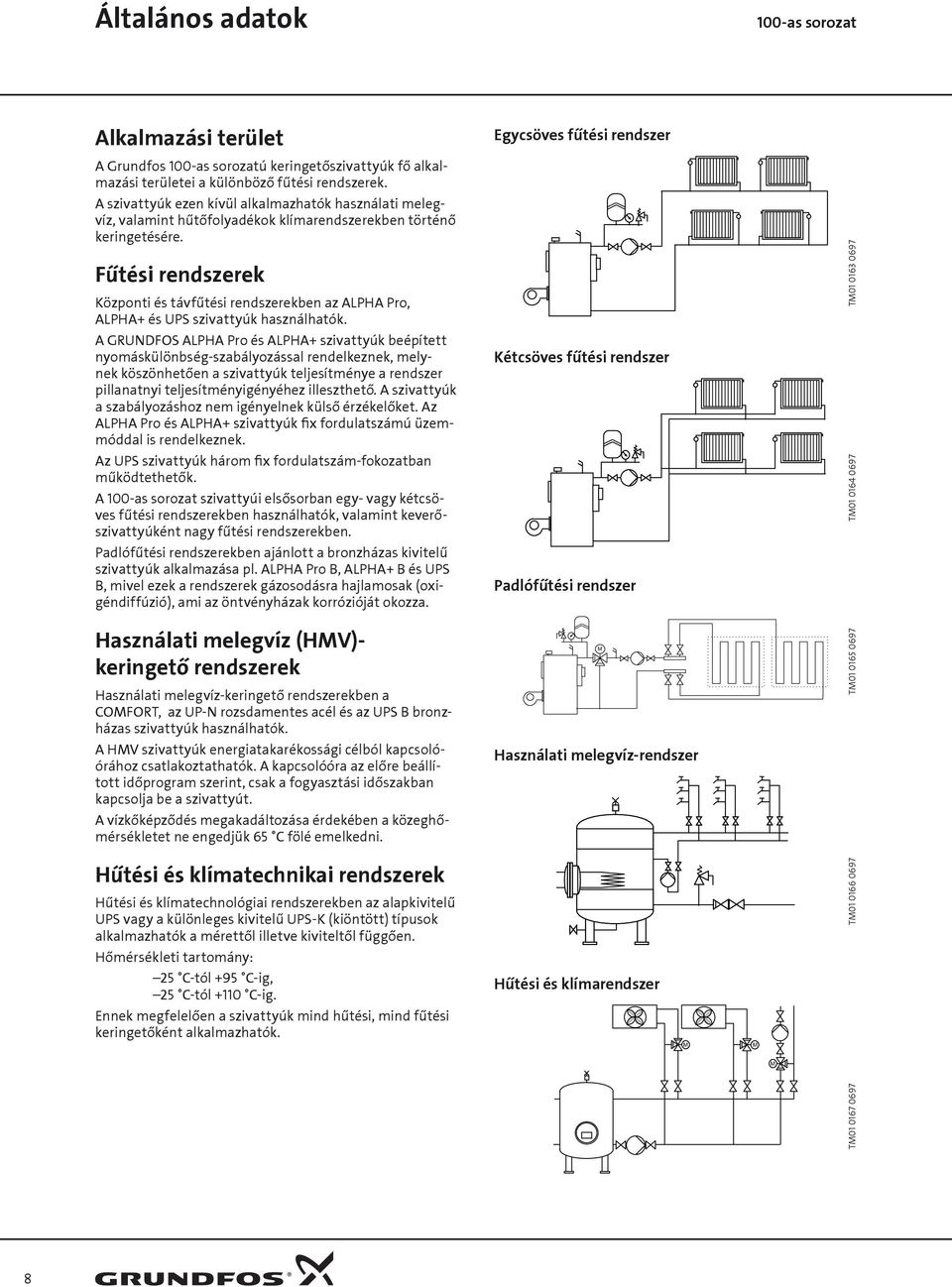 Fűtési rendszerek Közonti és távfűtési rendszerekben az ALPA Pro, ALPA+ és UPS szivattyúk használhatók.