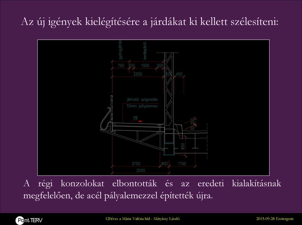 elbontották és az eredeti kialakításnak