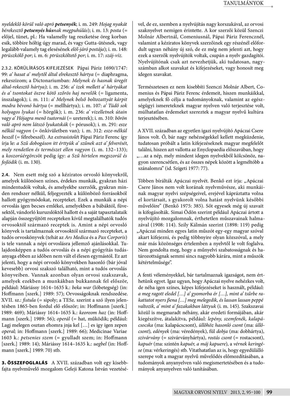 m. 17: száj-víz. 2.