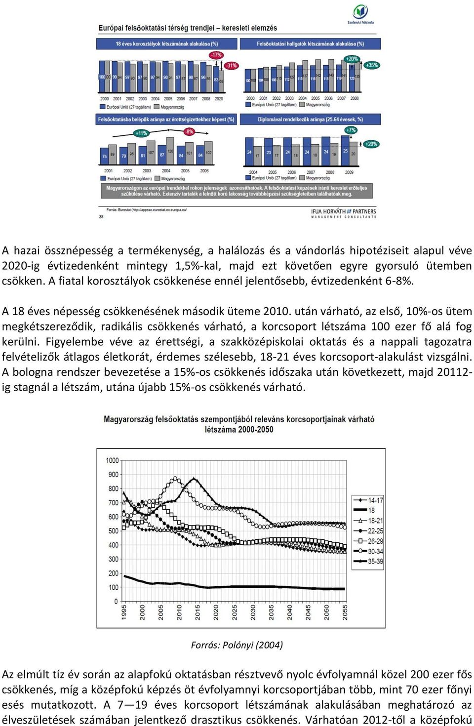után várható, az első, 10%-os ütem megkétszereződik, radikális csökkenés várható, a korcsoport létszáma 100 ezer fő alá fog kerülni.