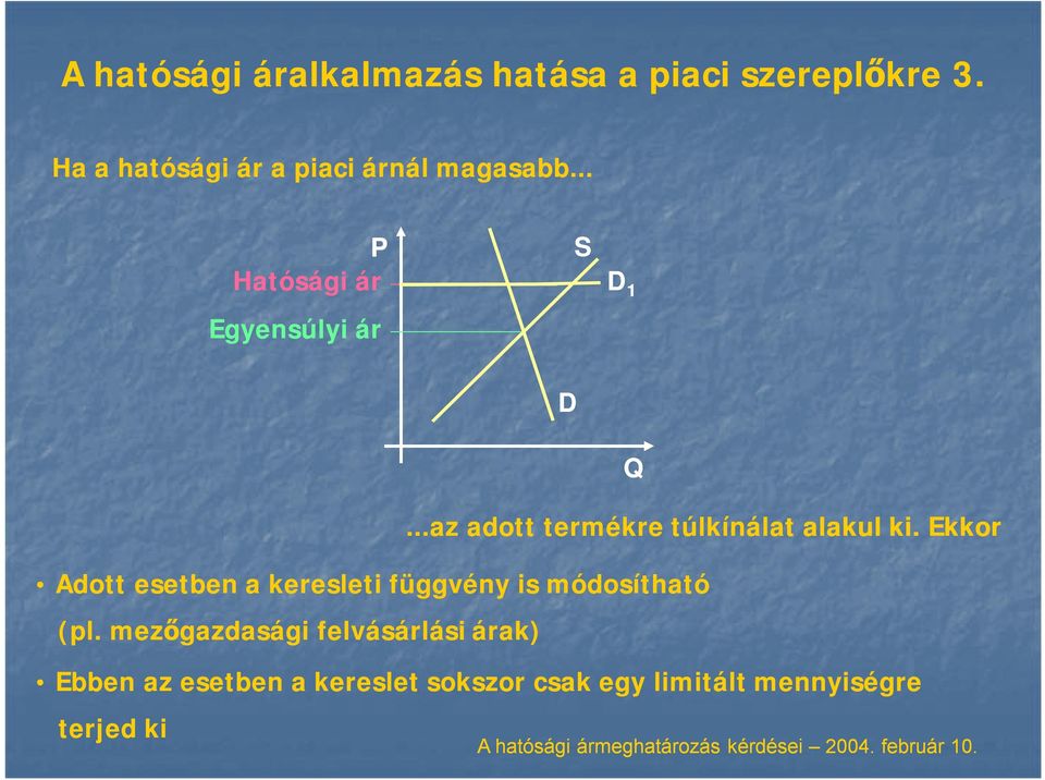 ..az adott termékre túlkínálat alakul ki.