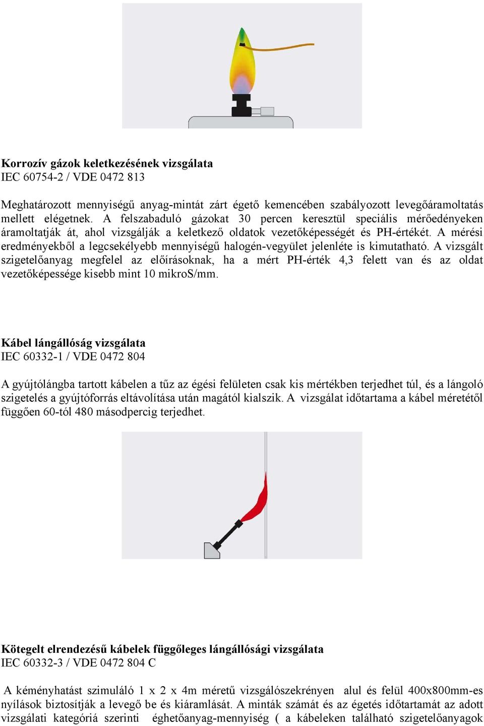 A mérési eredményekből a legcsekélyebb mennyiségű halogén-vegyület jelenléte is kimutatható.