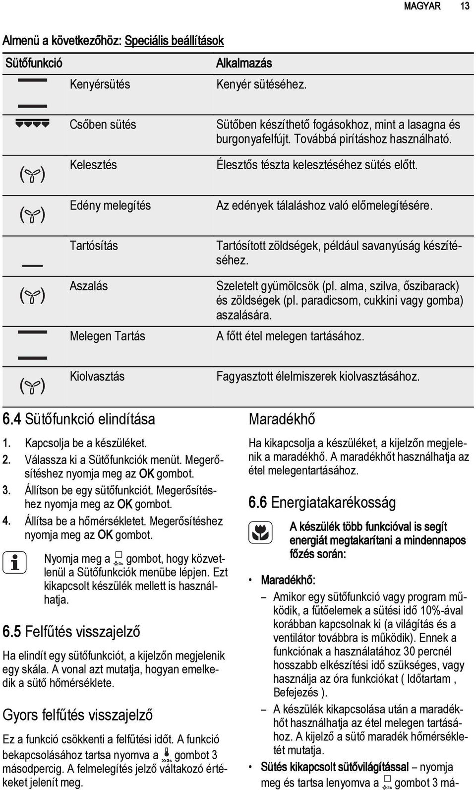 Tartósítás Aszalás Melegen Tartás Tartósított zöldségek, például savanyúság készítéséhez. Szeletelt gyümölcsök (pl. alma, szilva, őszibarack) és zöldségek (pl.