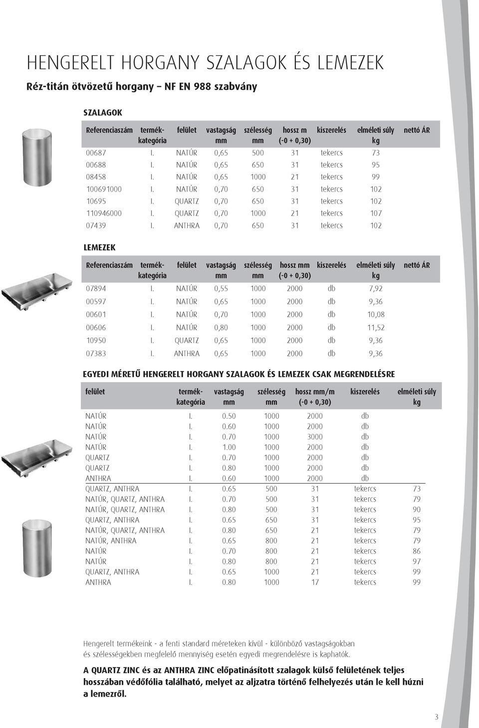 QUARTZ 0,70 650 31 tekercs 102 110946000 I. QUARTZ 0,70 1000 21 tekercs 107 07439 I.