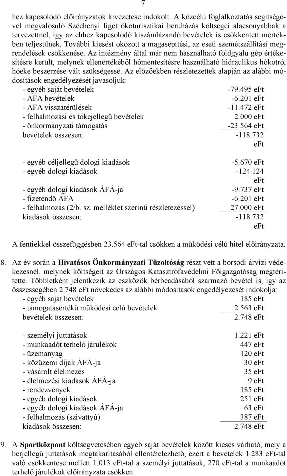 mértékben teljesülnek. További kiesést okozott a magasépítési, az eseti szemétszállítási megrendelések csökkenése.