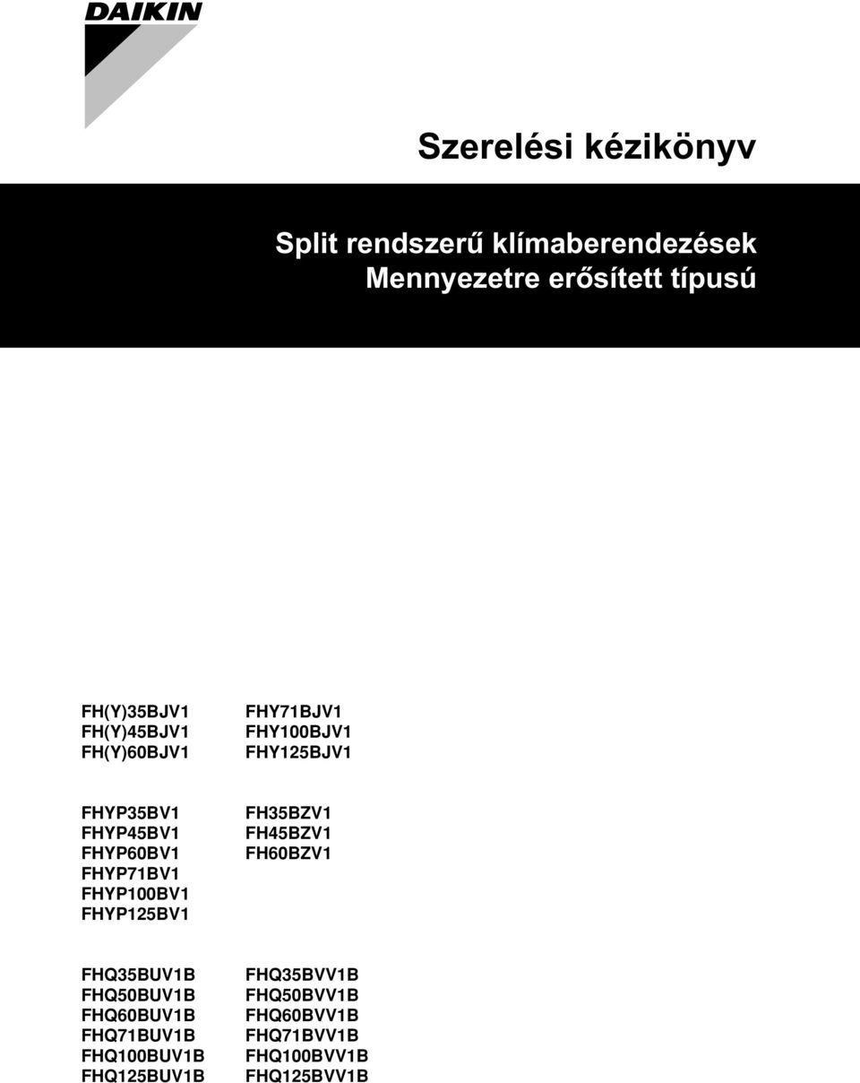 FH5BZV FH60BZV FHQ5BUVB FHQ50BUVB FHQ60BUVB FHQ7BUVB
