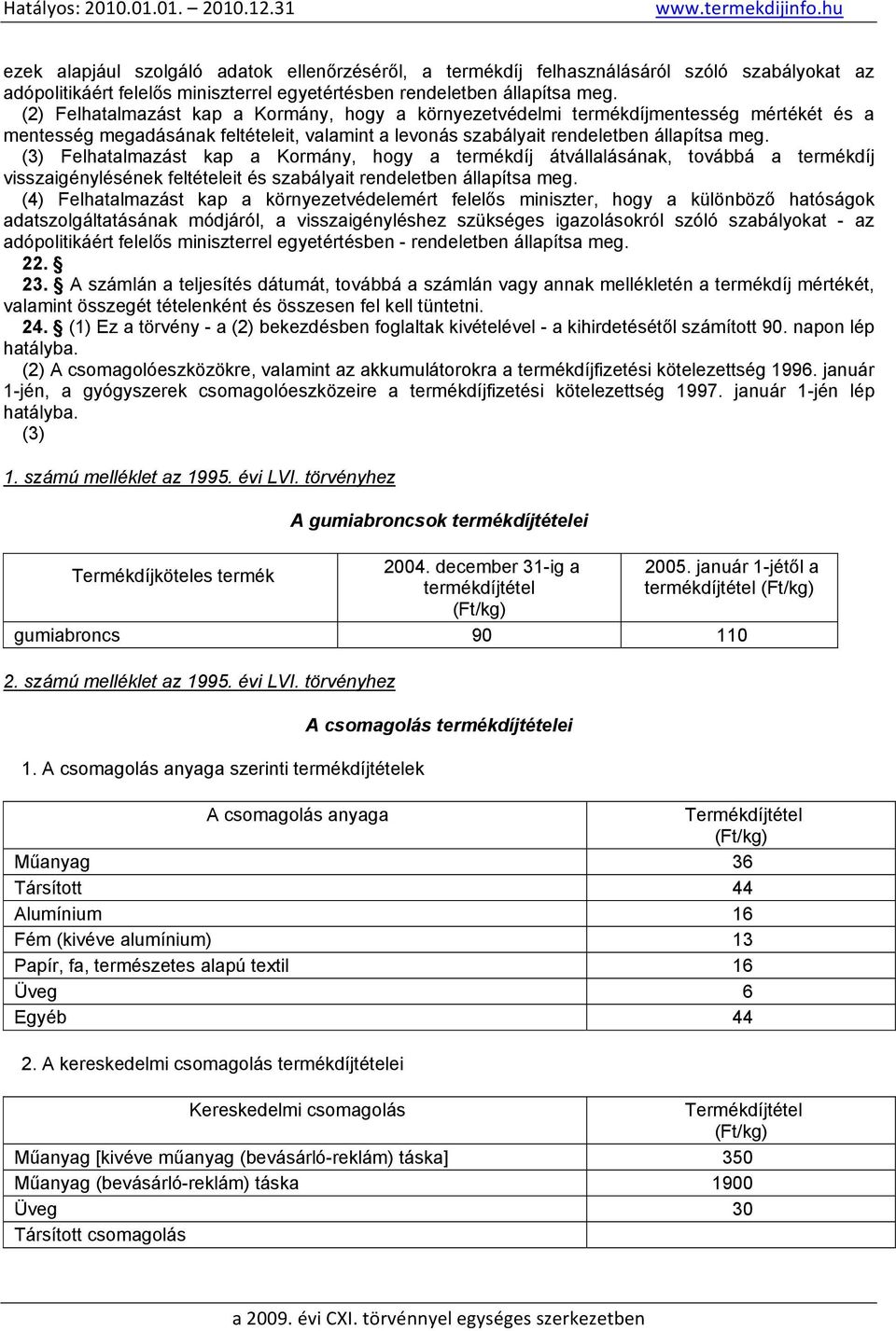 (3) Felhatalmazást kap a Kormány, hogy a termékdíj átvállalásának, továbbá a termékdíj visszaigénylésének feltételeit és szabályait rendeletben állapítsa meg.