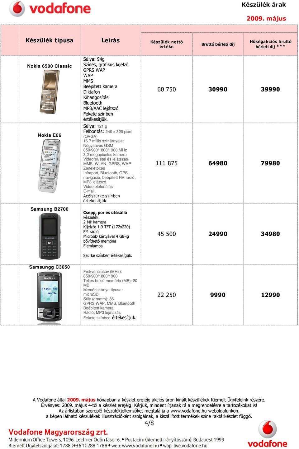 Videotelefonálás E-mail, Acélszürke színben Csepp, por és ütésálló készülék 2 MP kamera Kijelző: 1,9 TFT (172x220) MicroSD kártyával 4 GB-ig bővíthető memória Elemlámpa Szürke színben 60 750
