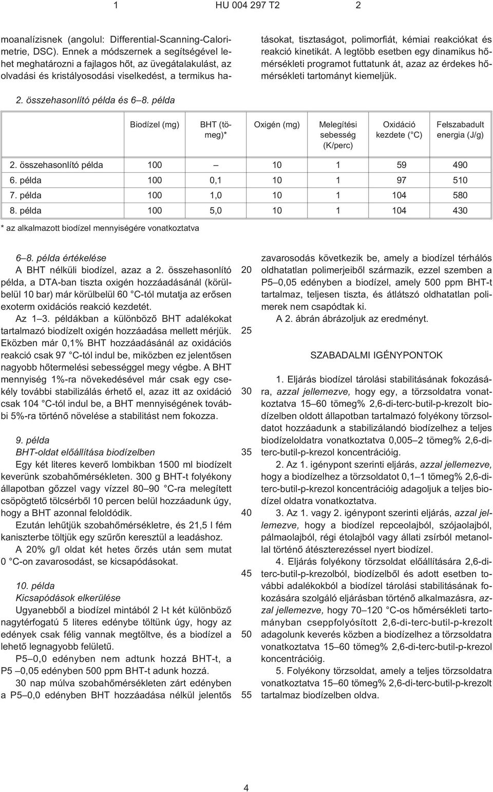 és reakció kinetikát. A legtöbb esetben egy dinamikus hõmérsékleti programot futtatunk át, azaz az érdekes hõmérsékleti tartományt kiemeljük. 2. összehasonlító példa és 6 8.
