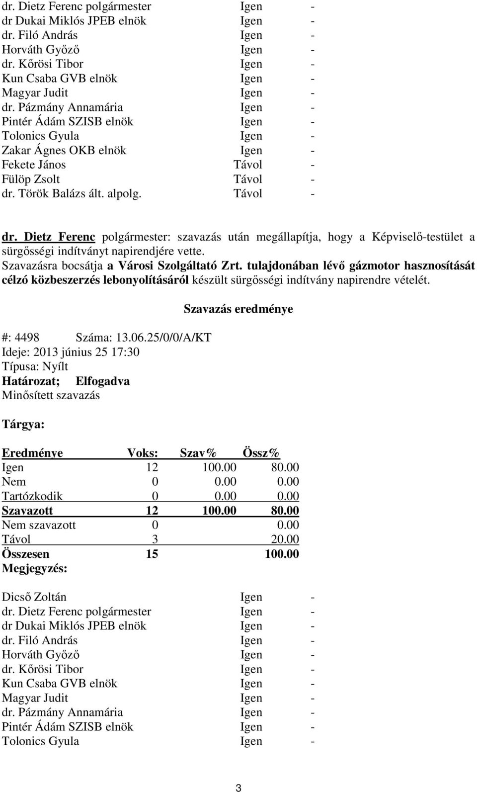 Szavazásra bocsátja a Városi Szolgáltató Zrt.