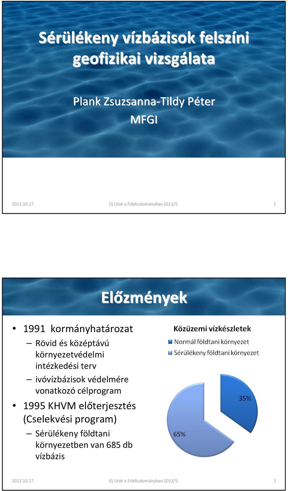 1 lőzmények 1991 kormányhatározat Rövid és középtávú környezetvédelmi intézkedési terv ivóvízbázisok