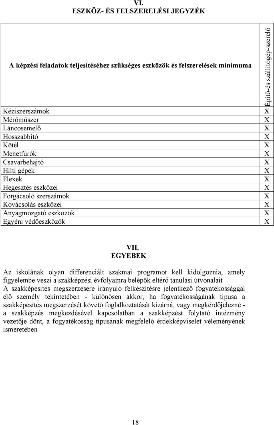 EGYEEK z iskolának olyan differenciált szakmai programot kell kidolgoznia, amely figyelembe veszi a szakképzési évfolyamra belépők eltérő tanulási útvonalait szakképesítés megszerzésére irányuló