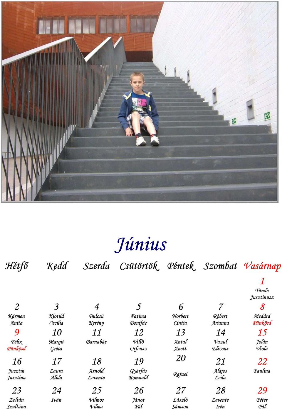 Anett Vazul Elizeus Jolán Viola Jusztin Jusztina Laura Alida Arnold Levente Gyárfás Romuald