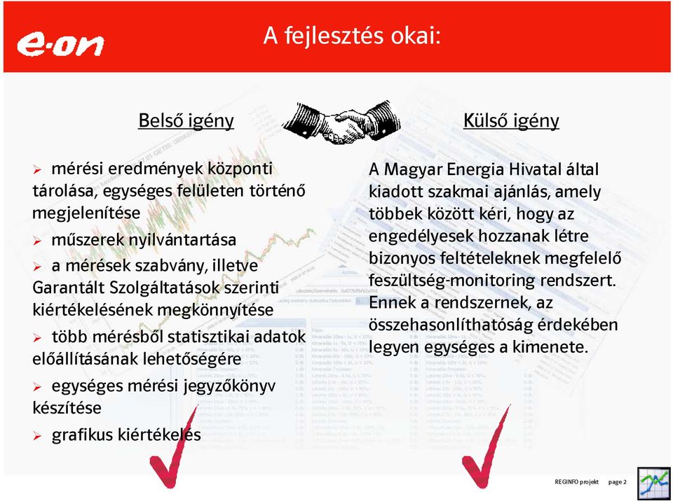 jegyzőkönyv készítése grafikus kiértékelés Külső igény A Magyar Energia Hivatal által kiadott szakmai ajánlás, amely többek között kéri, hogy az engedélyesek