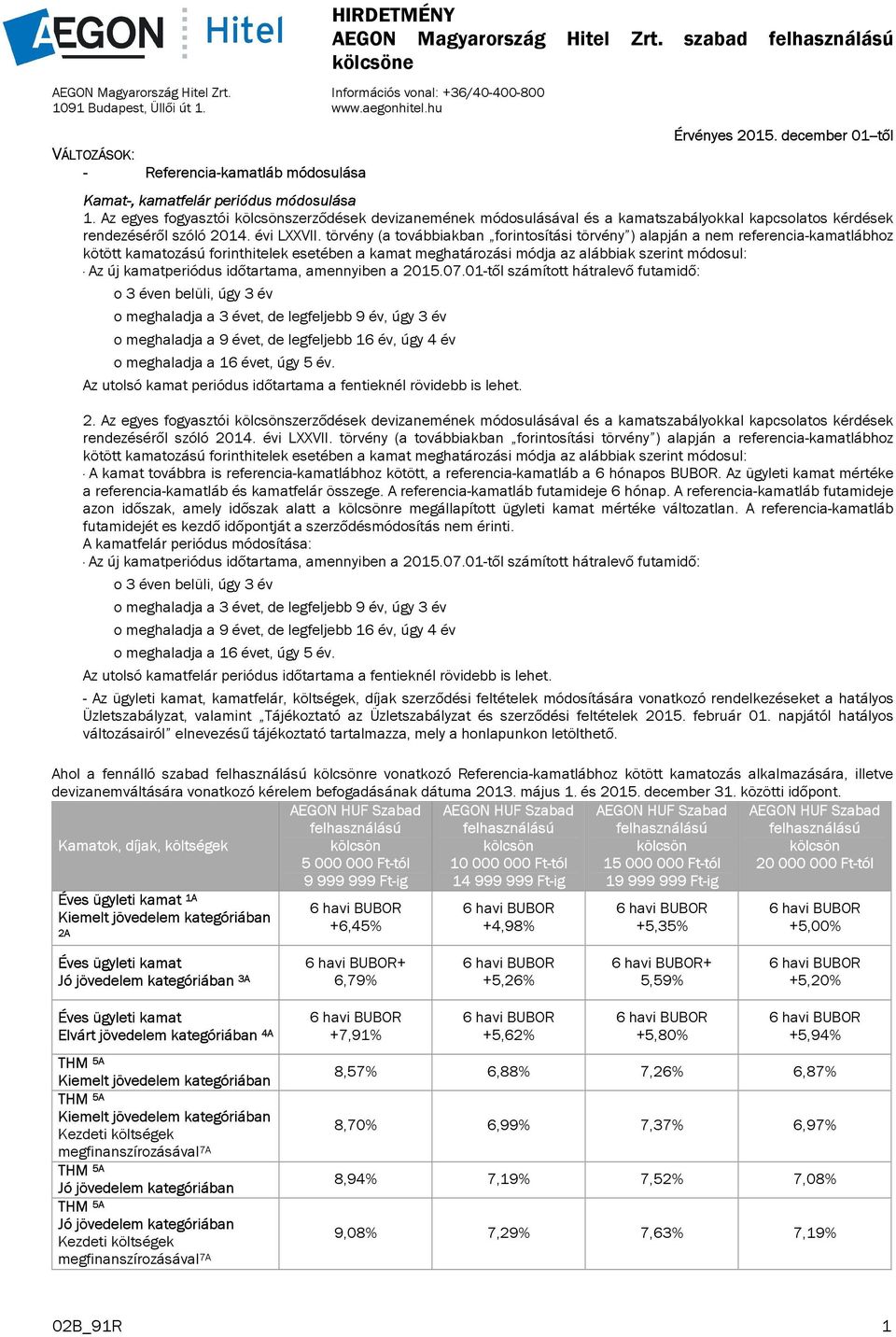 Az egyes fogyasztói szerződések devizanemének módosulásával és a kamatszabályokkal kapcsolatos kérdések rendezéséről szóló 2014. évi LXXVII.