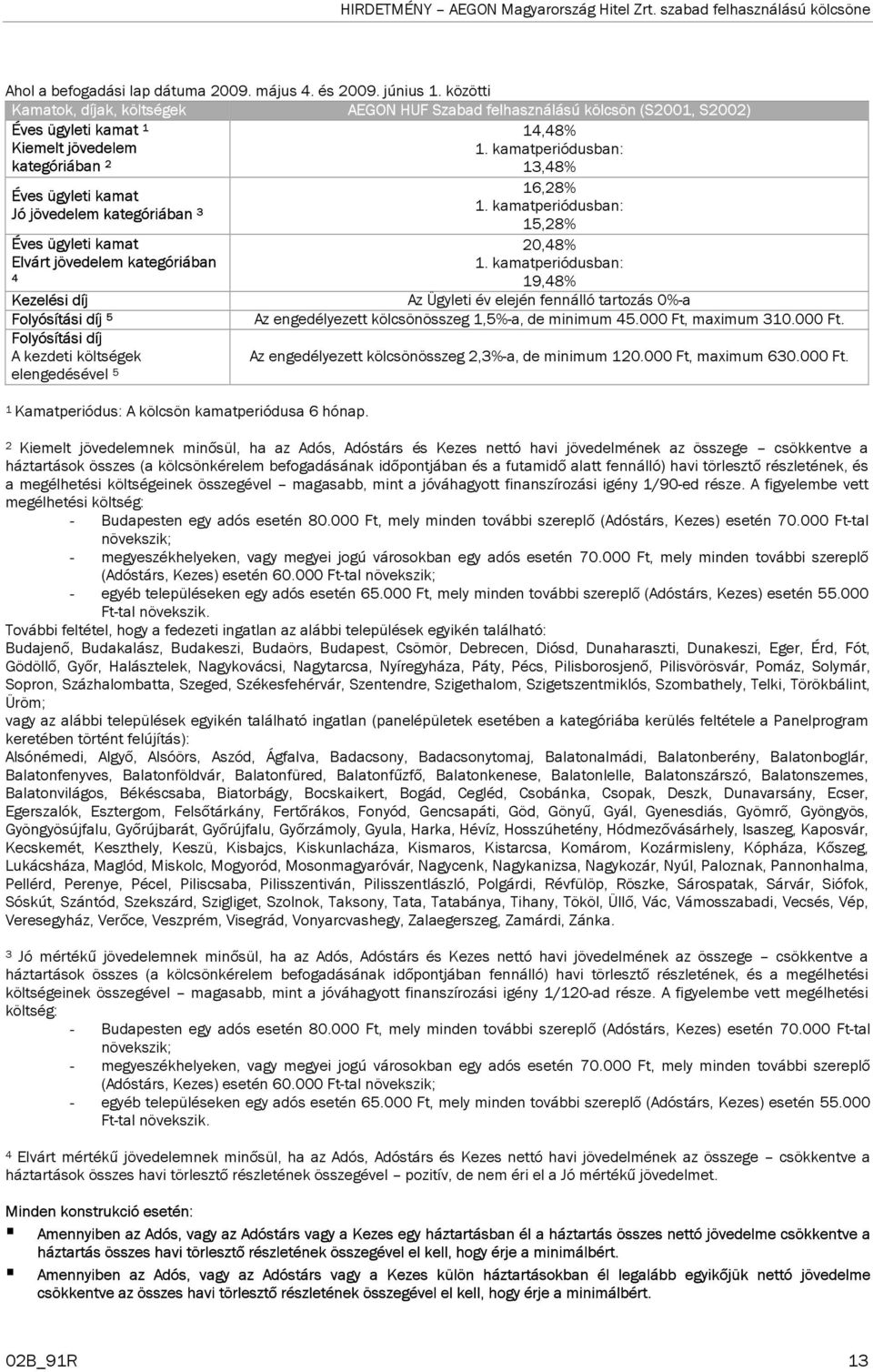 kamatperiódusa 6 hónap. 16,28% 15,28% 20,48% 19,48% Az engedélyezett összeg 1,5%-a, de minimum 45.000 Ft,