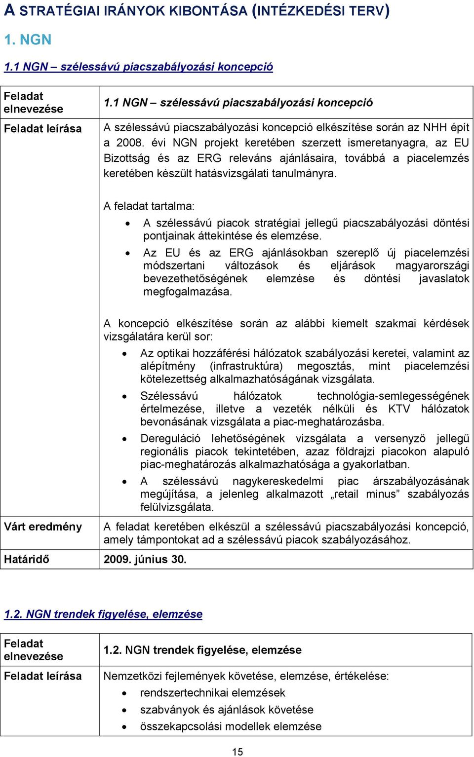 évi NGN projekt keretében szerzett ismeretanyagra, az EU Bizottság és az ERG releváns ajánlásaira, továbbá a piacelemzés keretében készült hatásvizsgálati tanulmányra.