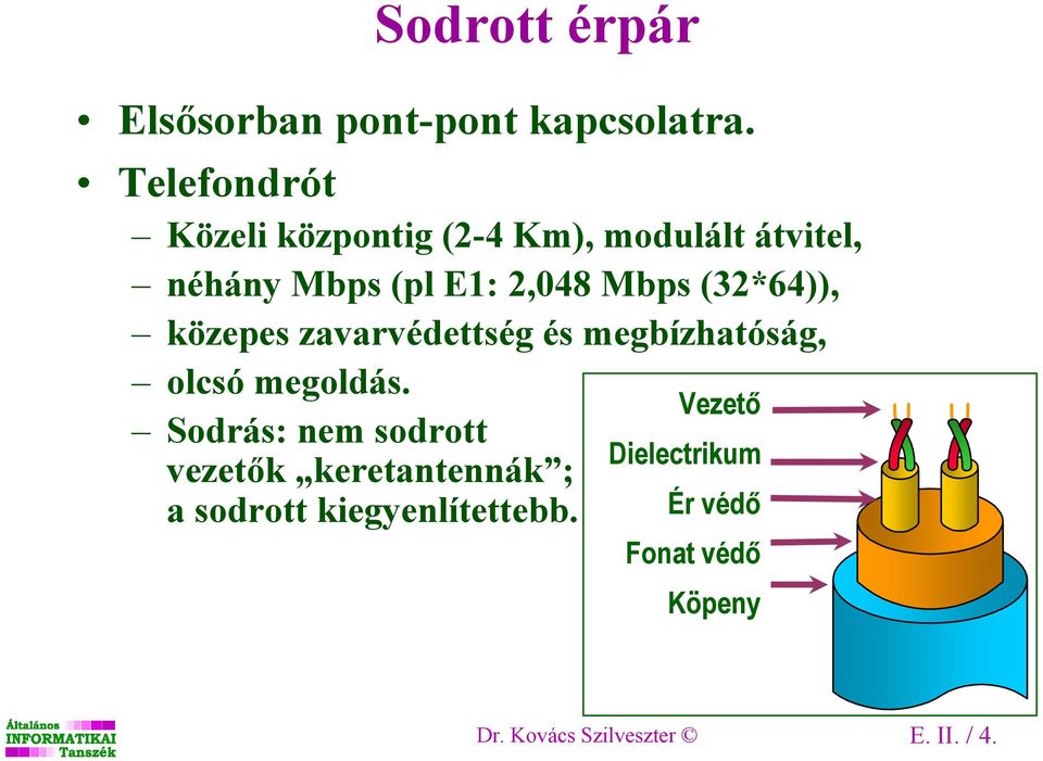 (32*64)), közepes zavarvédettség és megbízhatóság, olcsó megoldás.