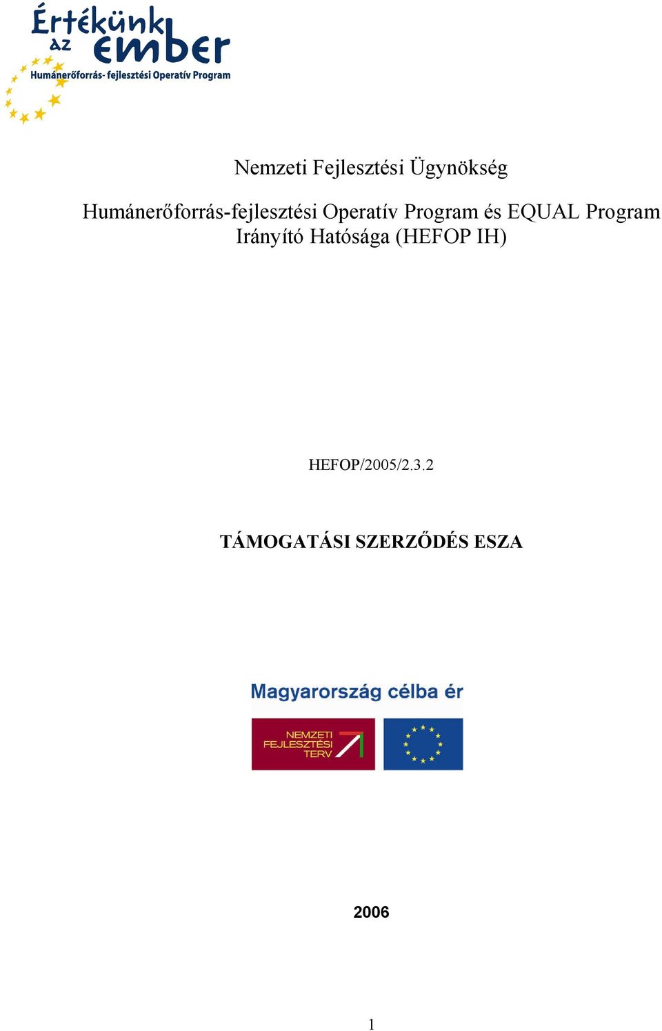 Program és EQUAL Program Irányító Hatósága