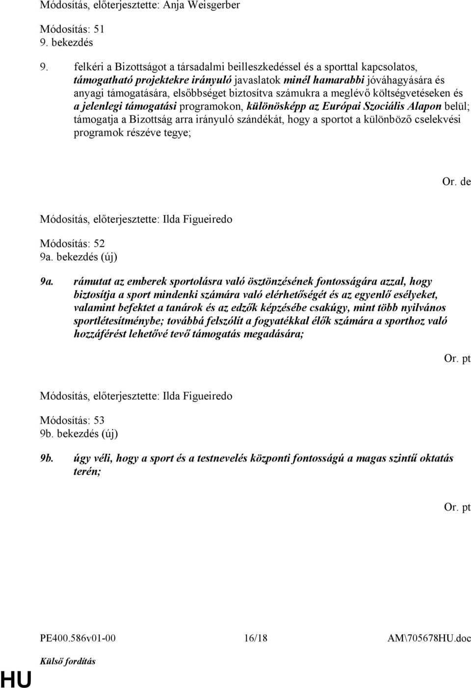 számukra a meglévő költségvetéseken és a jelenlegi támogatási programokon, különösképp az Európai Szociális Alapon belül; támogatja a Bizottság arra irányuló szándékát, hogy a sportot a különböző