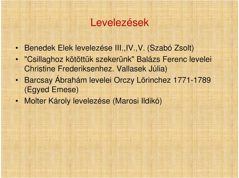 levelei Christine Frederiksenhez.
