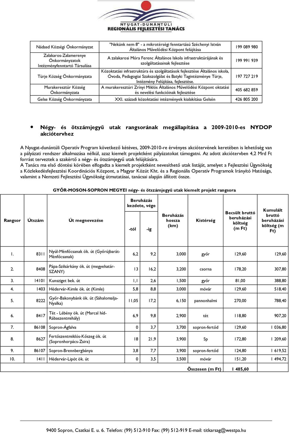 Óvoda, Pedagogiai Szakszolgálat és Batyki Tagintézménye Türje, Intézmény Felújítása, fejlesztése.