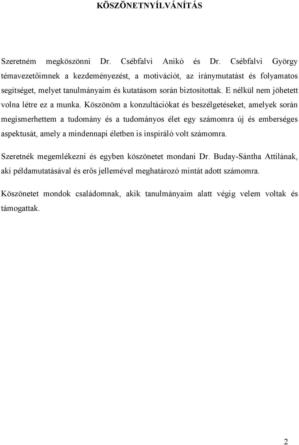 E nélkül nem jöhetett volna létre ez a munka.