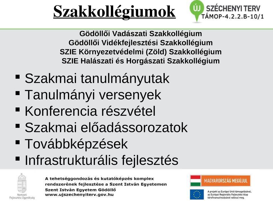 Horgászati Szakkollégium Szakmai tanulmányutak Tanulmányi versenyek