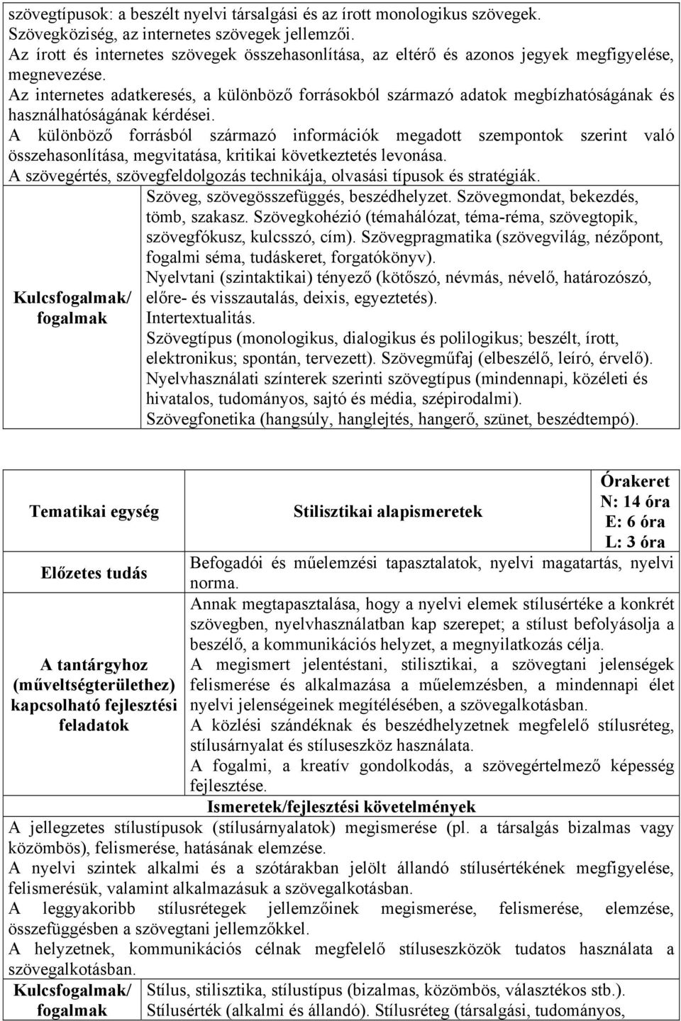 Az internetes adatkeresés, a különböző forrásokból származó adatok megbízhatóságának és használhatóságának kérdései.