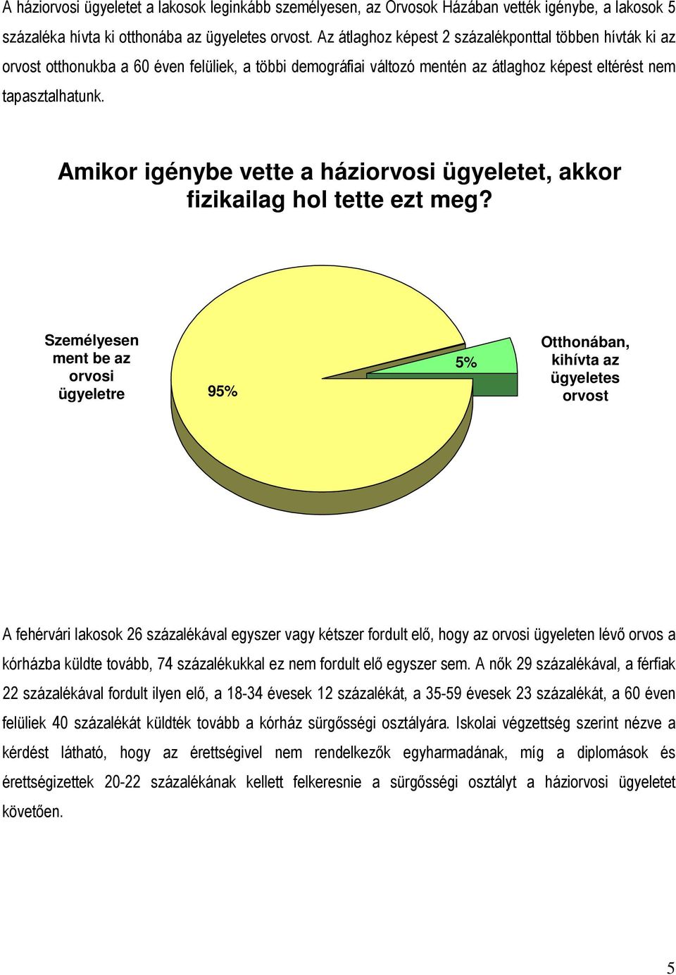 Amikor igénybe vette a háziorvosi ügyeletet, akkor fizikailag hol tette ezt meg?