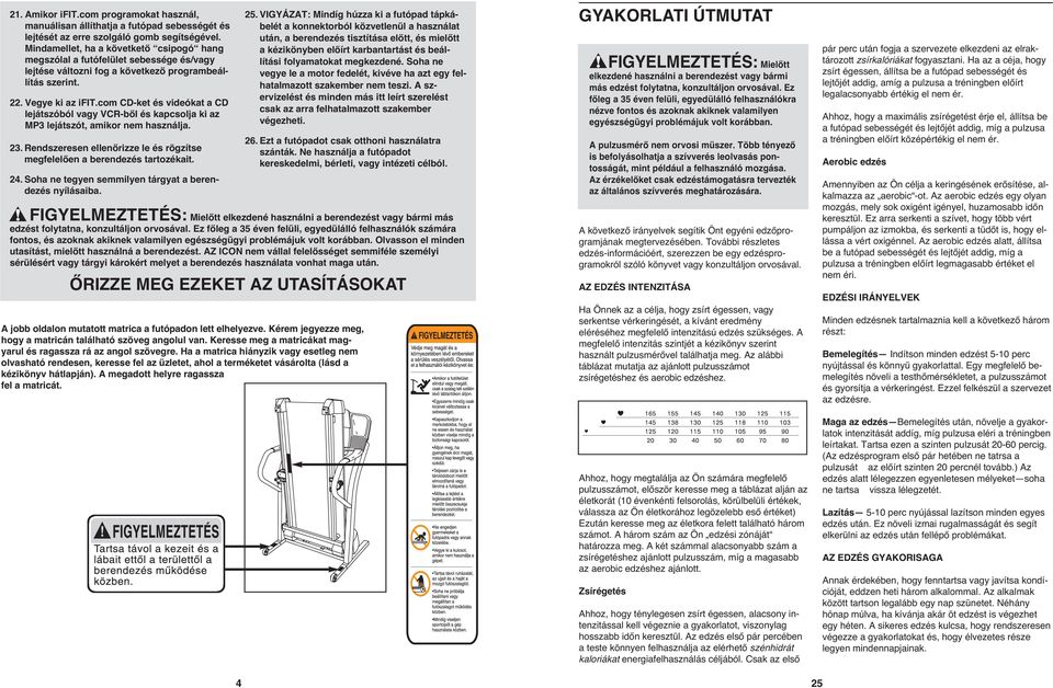 com CD-ket és videókat a CD lejátszóból vagy VCR-ből és kapcsolja ki az MP3 lejátszót, amikor nem használja. 3. Rendszeresen ellenőrizze le és rögzítse megfelelően a berendezés tartozékait. 4.