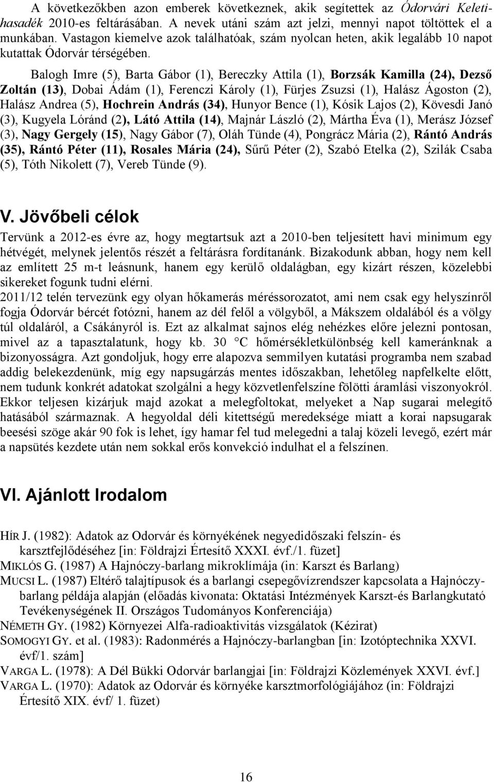 Balogh Imre (5), Barta Gábor (1), Bereczky Attila (1), Borzsák Kamilla (24), Dezső Zoltán (13), Dobai Ádám (1), Ferenczi Károly (1), Fürjes Zsuzsi (1), Halász Ágoston (2), Halász Andrea (5), Hochrein